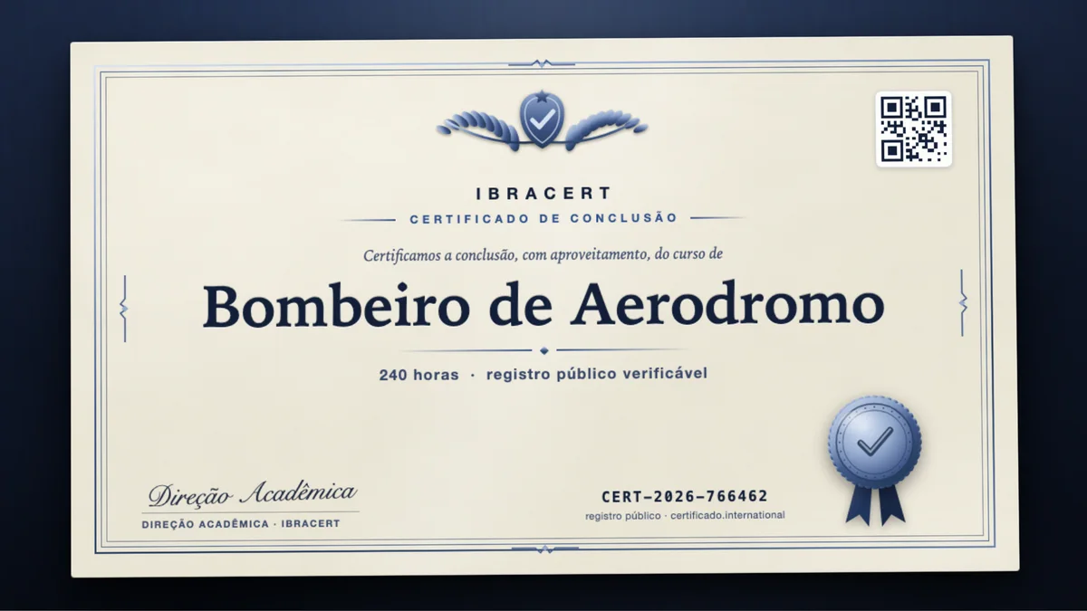 Capa do curso Bombeiro de Aerodromo