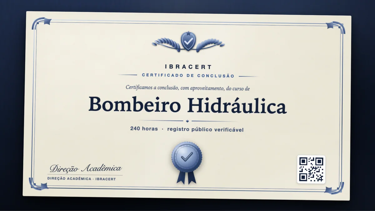 Capa do curso Bombeiro Hidráulica