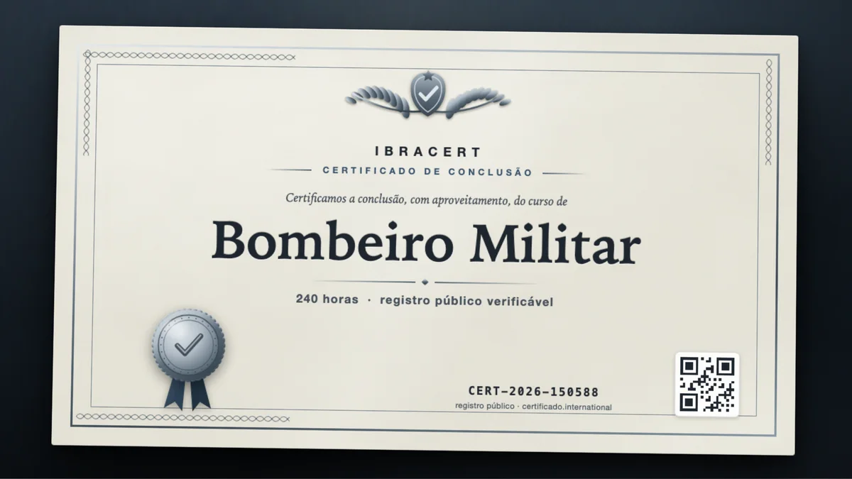 Capa do curso Bombeiro Militar