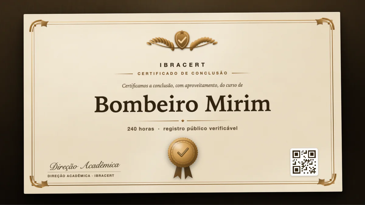 Capa do curso Bombeiro Mirim