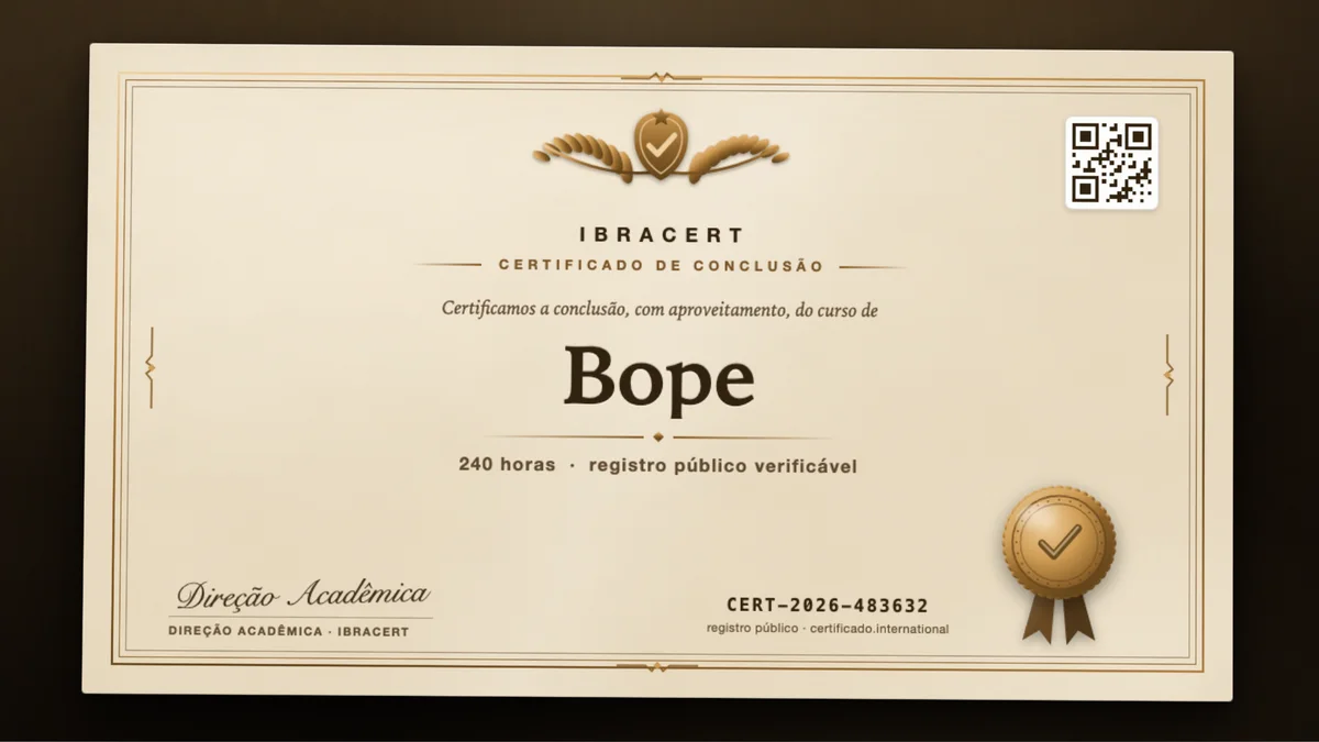 Capa do curso Bope