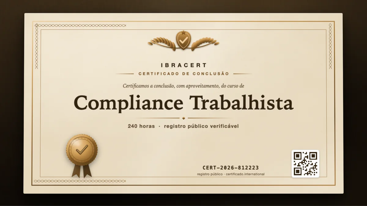 Capa do curso Compliance Trabalhista