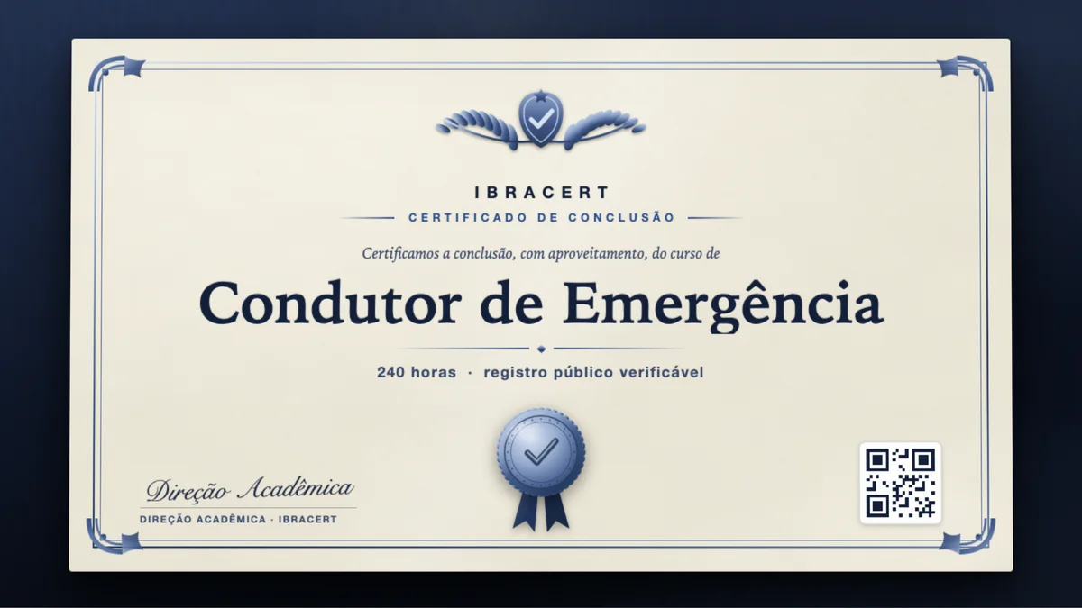 Capa do curso Condutor de Emergência