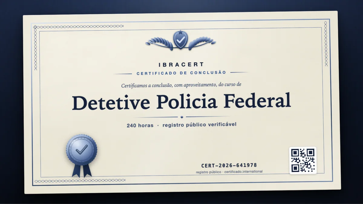 Capa do curso Detetive Policia Federal