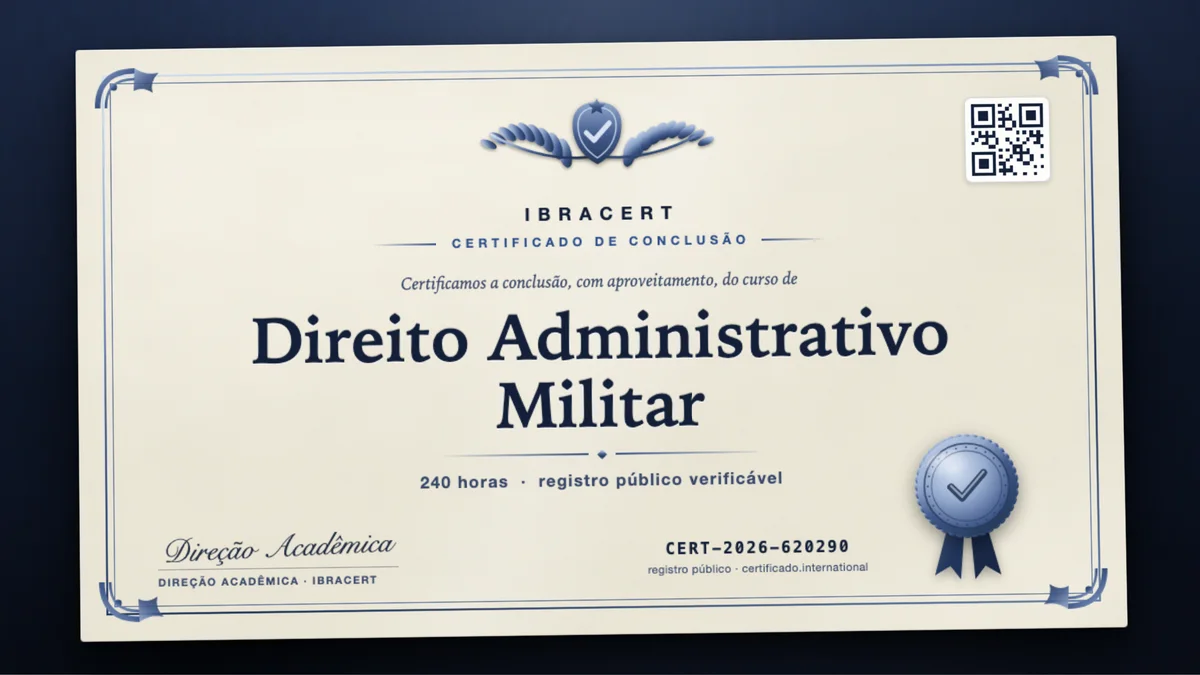 Capa do curso Direito Administrativo Militar