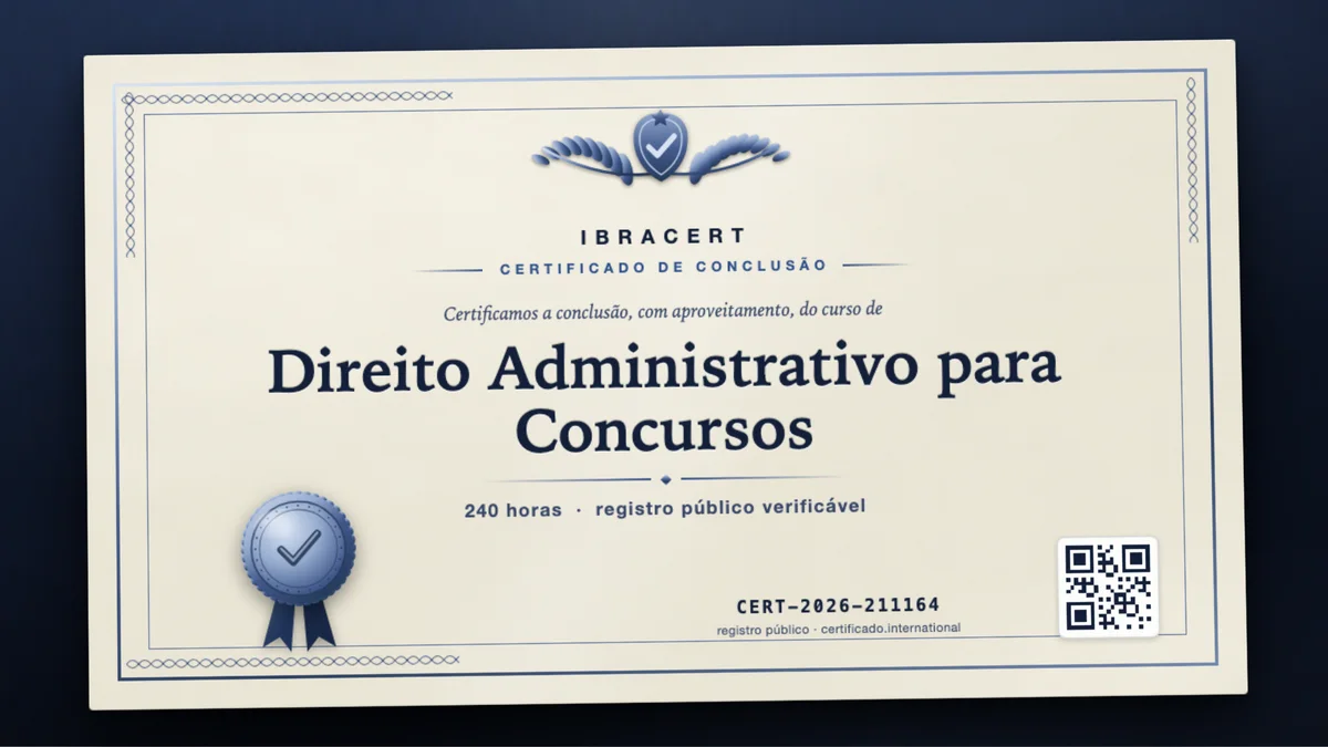 Capa do curso Direito Administrativo para Concursos