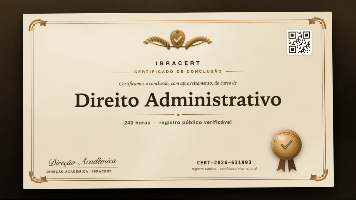 Capa do curso Direito Administrativo