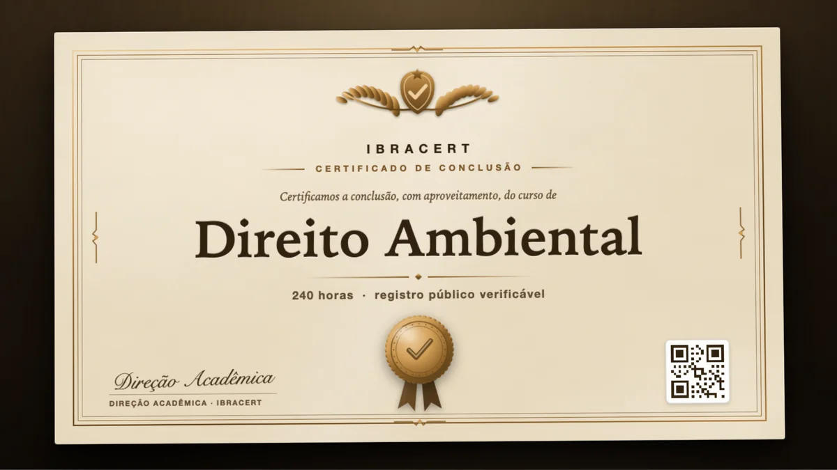 Capa do curso Direito Ambiental