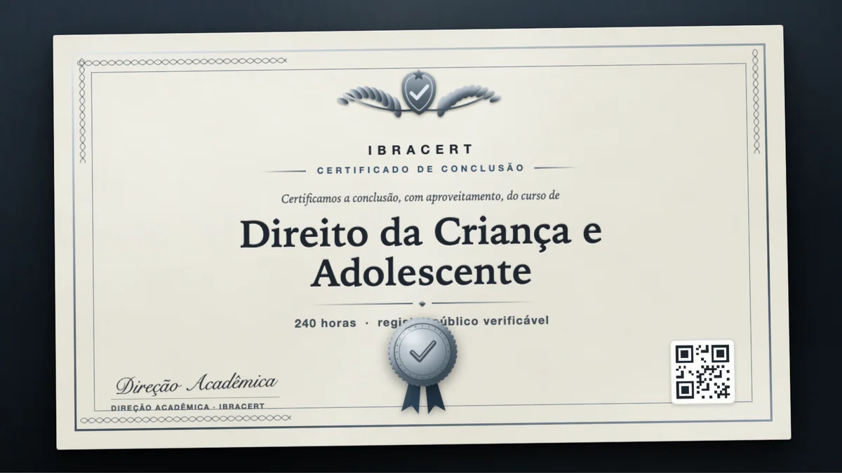 Capa do curso Direito da Criança e Adolescente