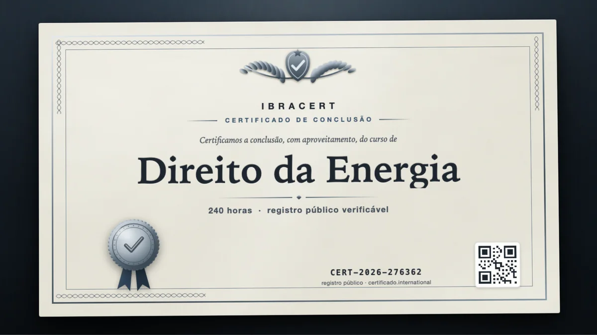 Capa do curso Direito da Energia