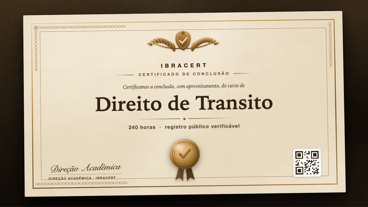 Capa do curso Direito de Transito