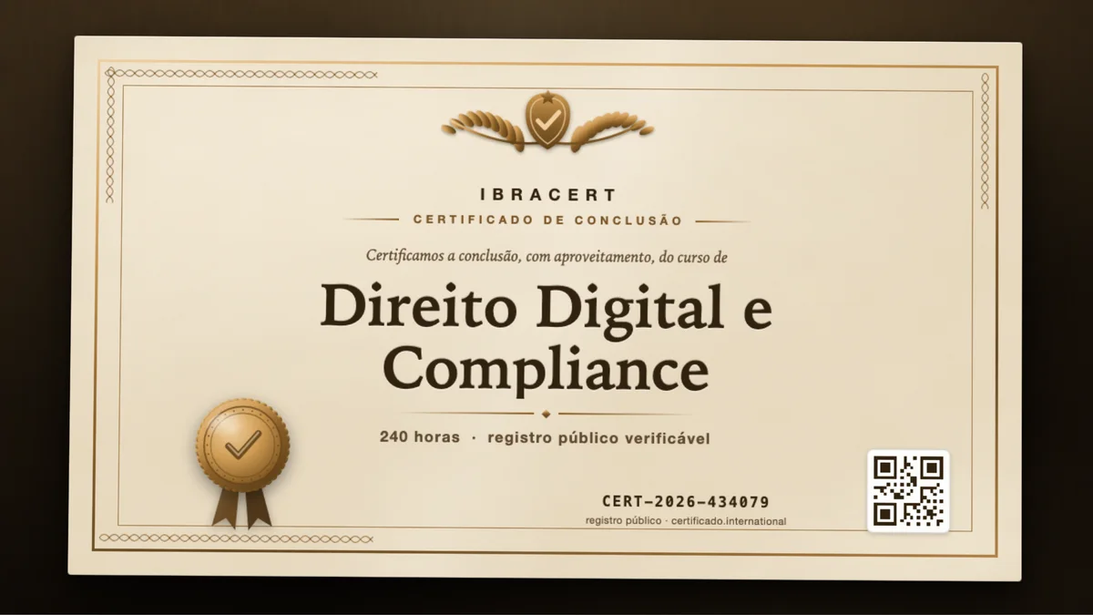 Capa do curso Direito Digital e Compliance