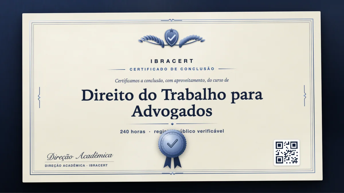 Capa do curso Direito do Trabalho para Advogados
