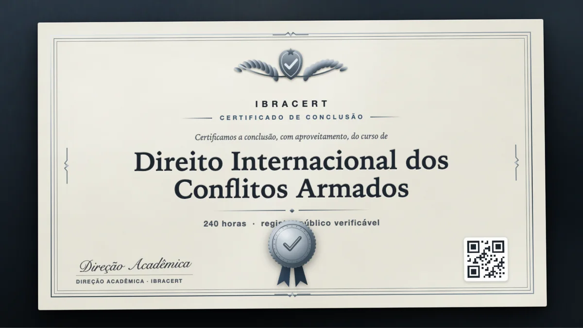 Capa do curso Direito Internacional dos Conflitos Armados