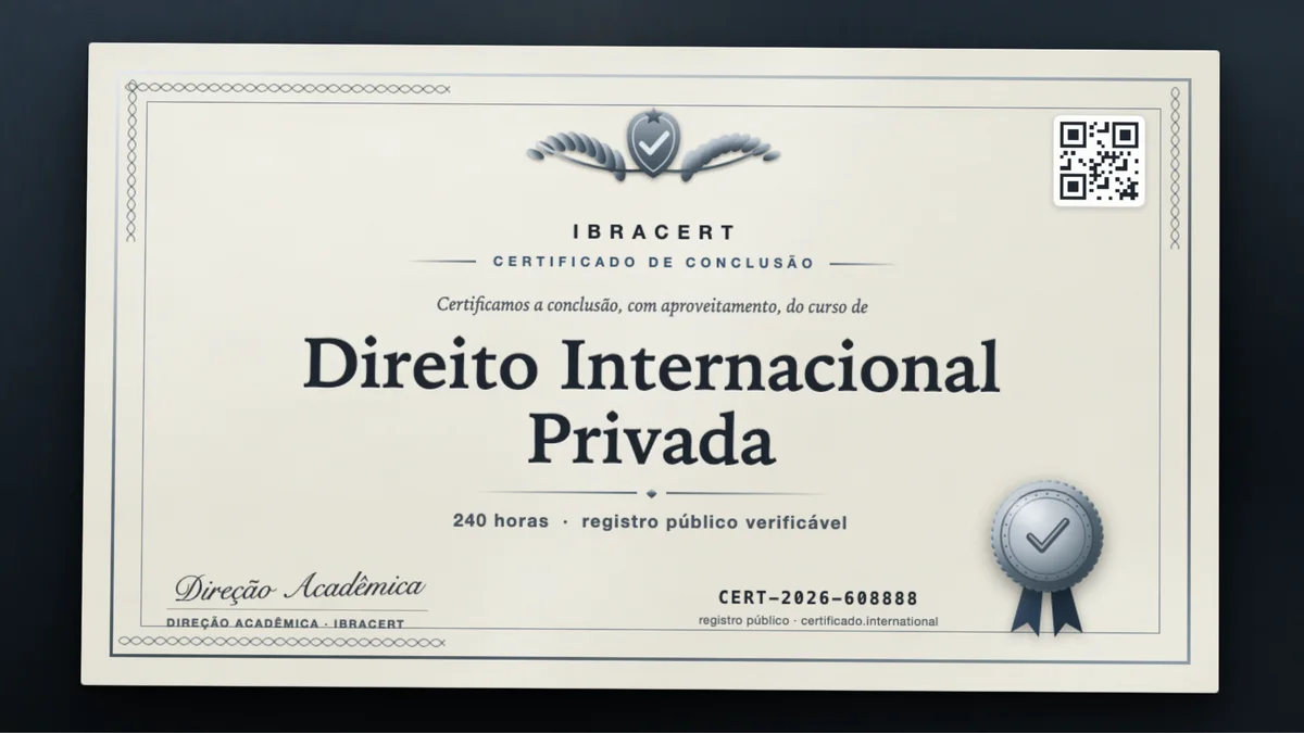 Capa do curso Direito Internacional Privada