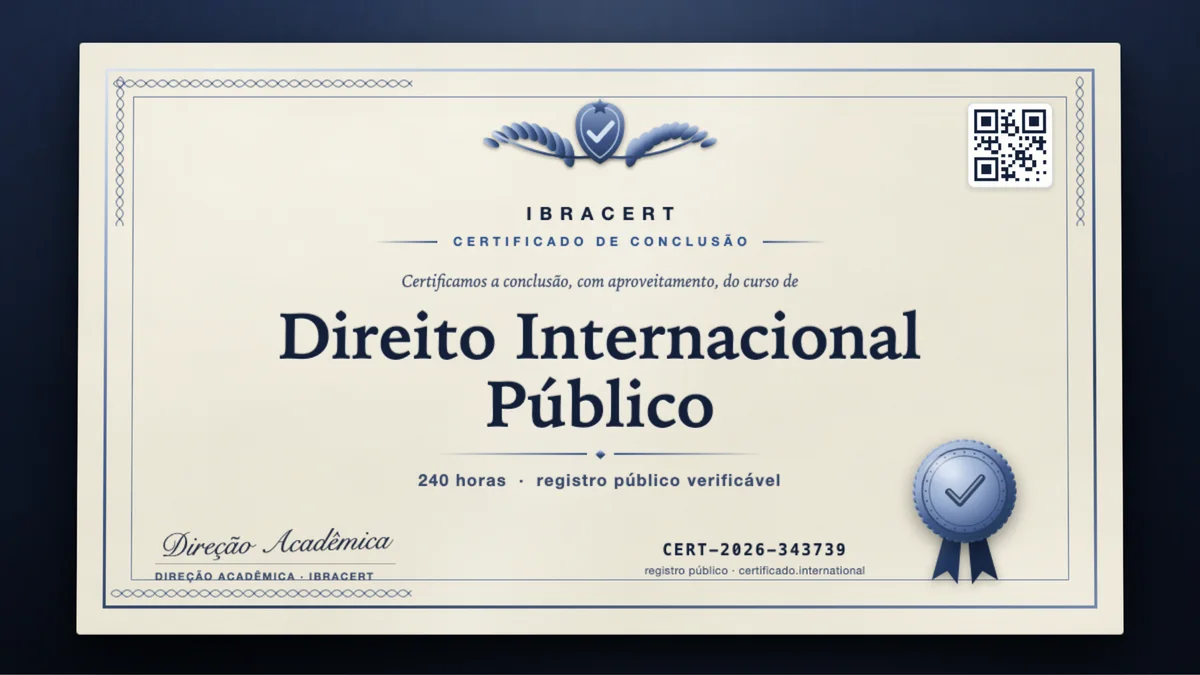 Capa do curso Direito Internacional Público