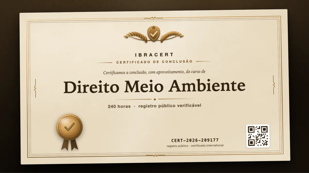 Capa do curso Direito Meio Ambiente