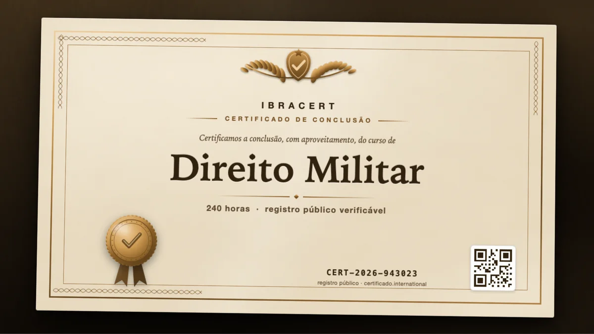 Capa do curso Direito Militar