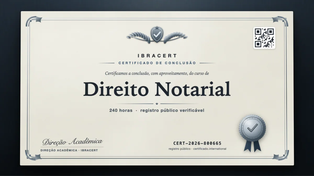 Capa do curso Direito Notarial