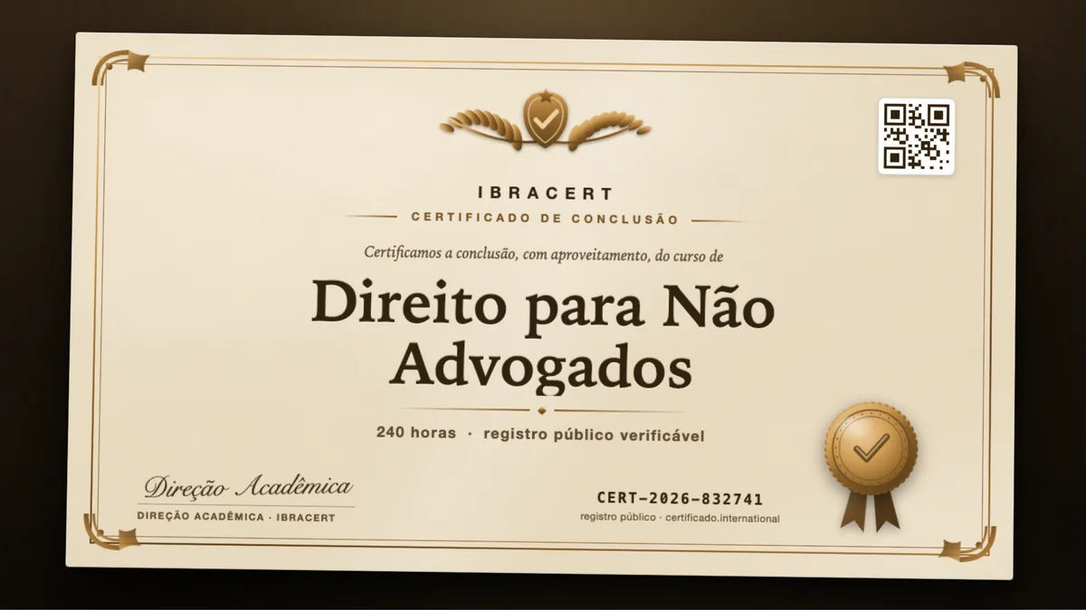 Capa do curso Direito para Não Advogados