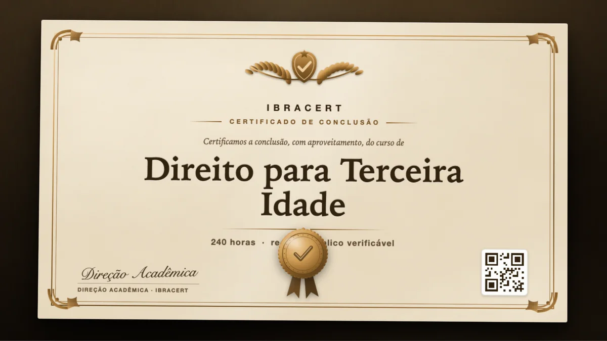 Capa do curso Direito para Terceira Idade