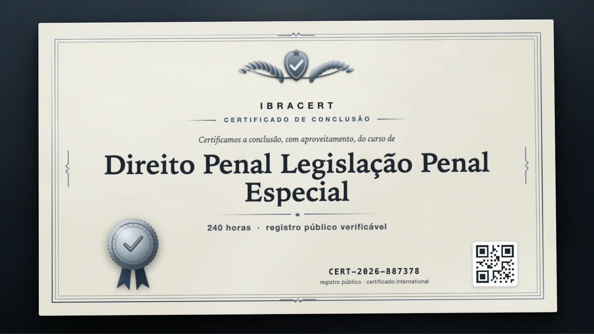 Capa do curso Direito Penal Legislação Penal Especial