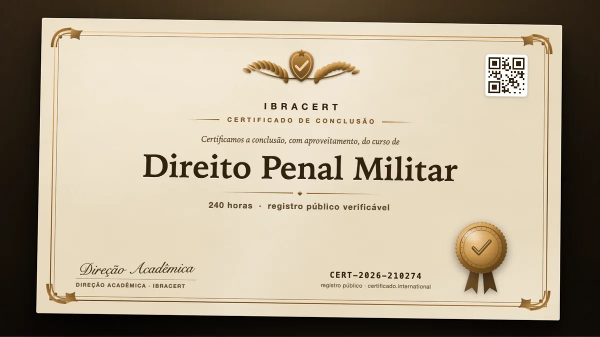 Capa do curso Direito Penal Militar
