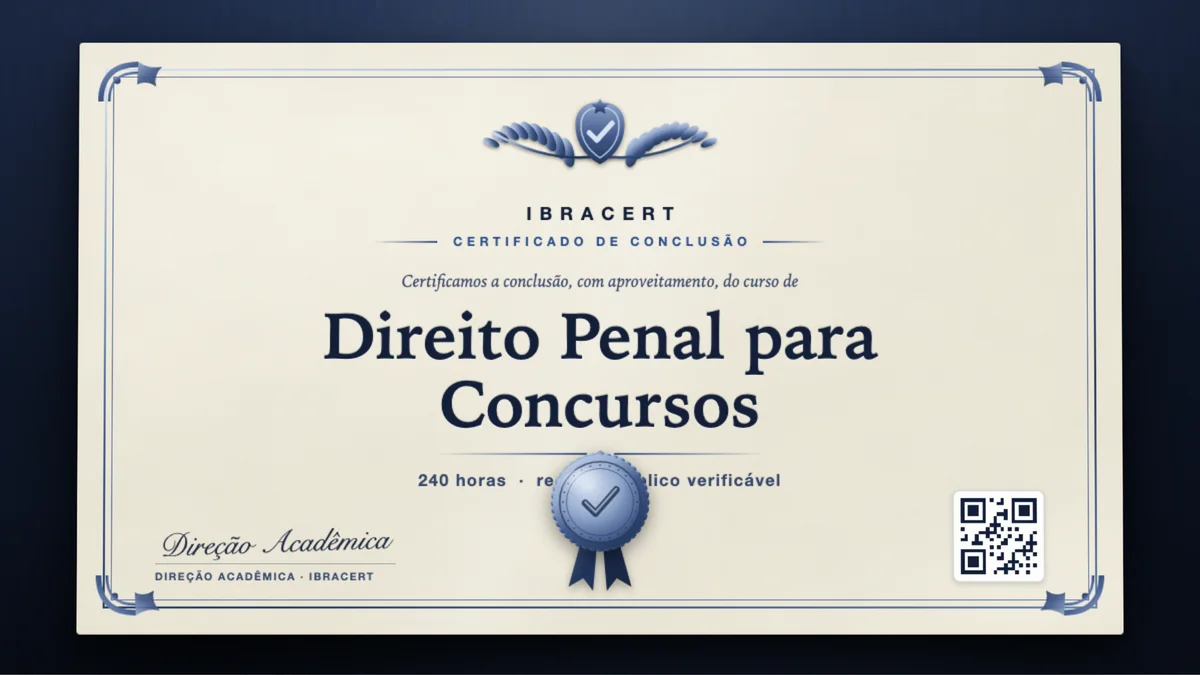 Capa do curso Direito Penal para Concursos