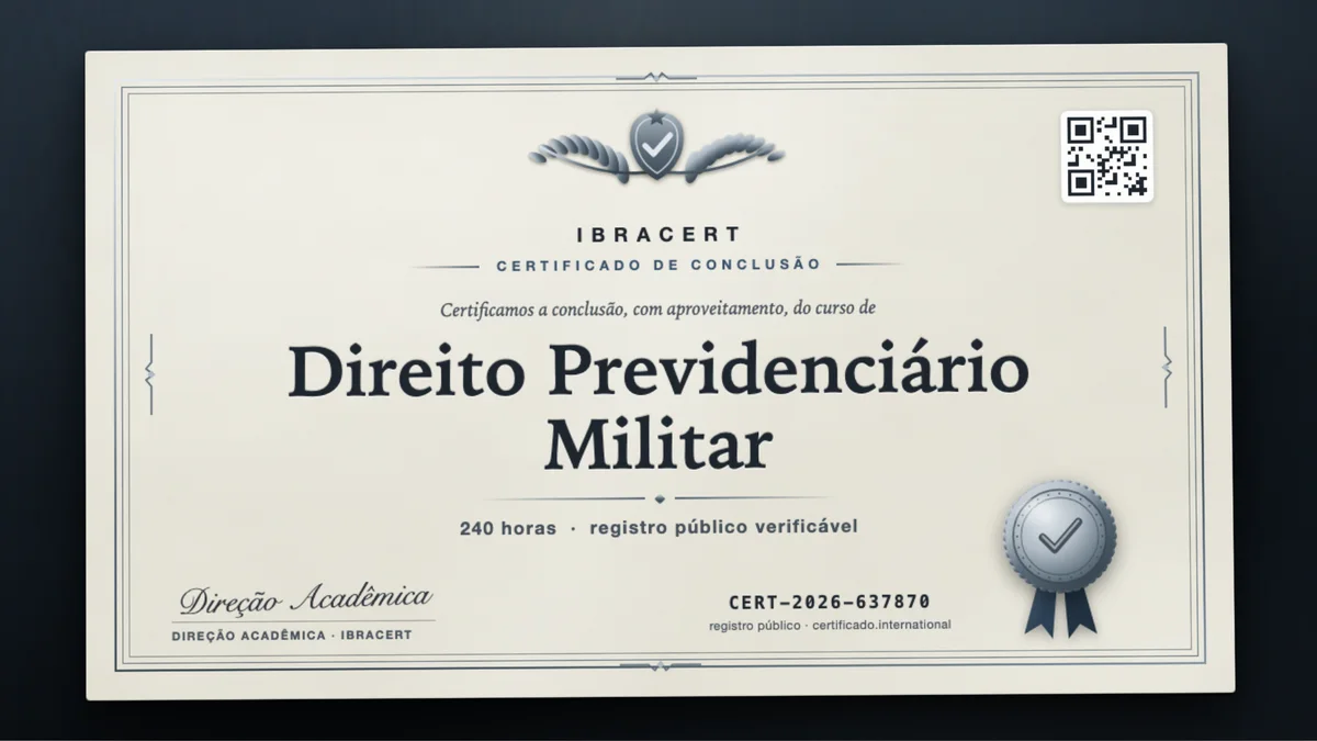 Capa do curso Direito Previdenciário Militar