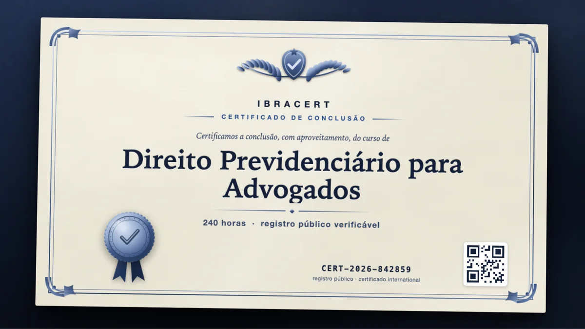 Capa do curso Direito Previdenciário para Advogados