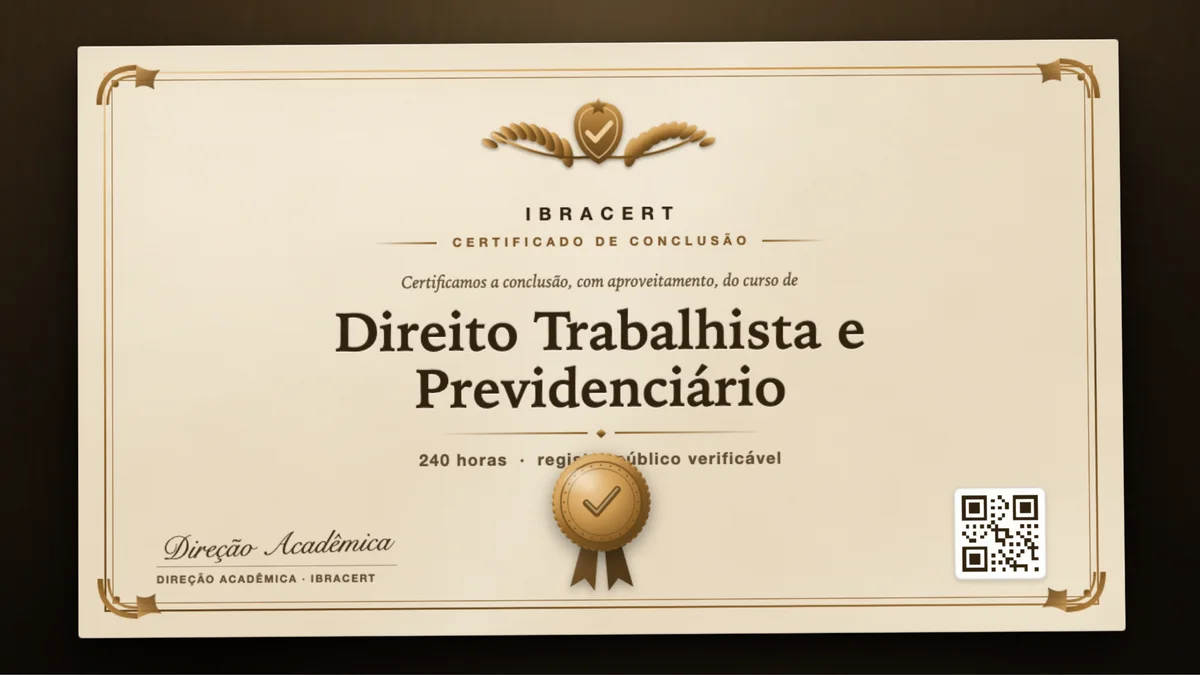 Capa do curso Direito Trabalhista e Previdenciário