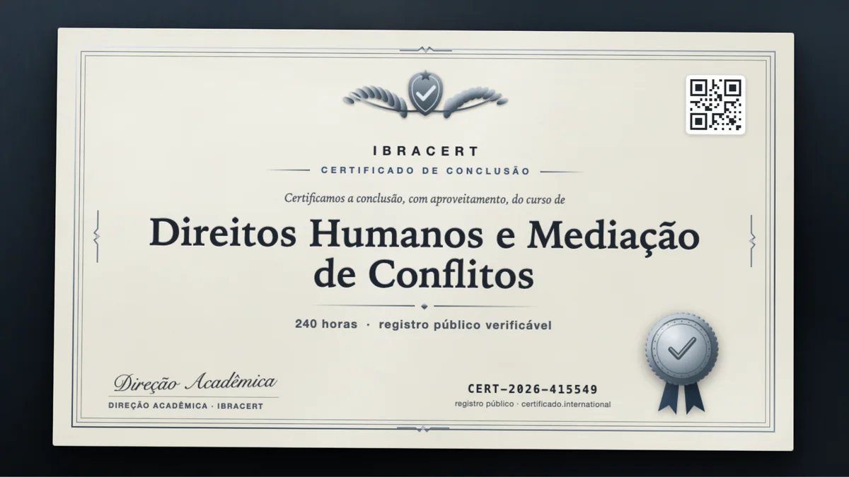 Capa do curso Direitos Humanos e Mediação de Conflitos