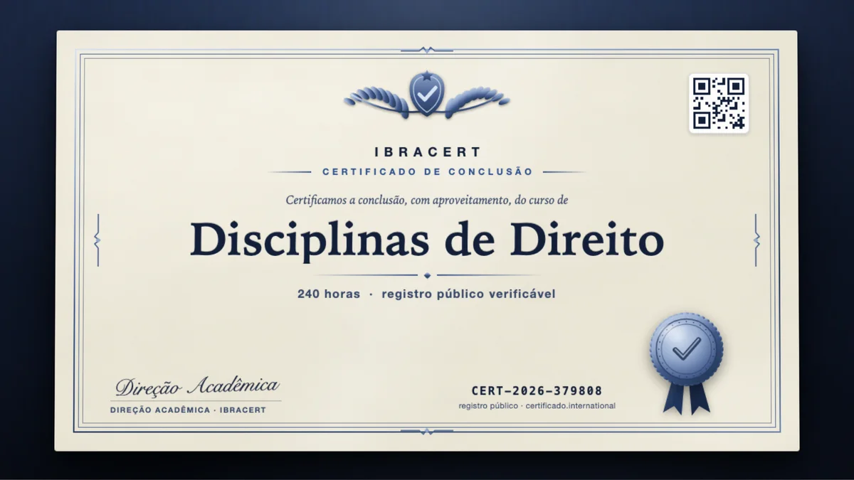 Capa do curso Disciplinas de Direito