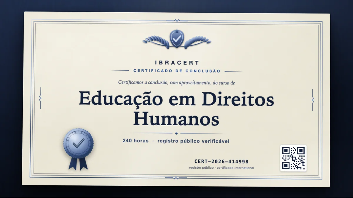 Capa do curso Educação em Direitos Humanos