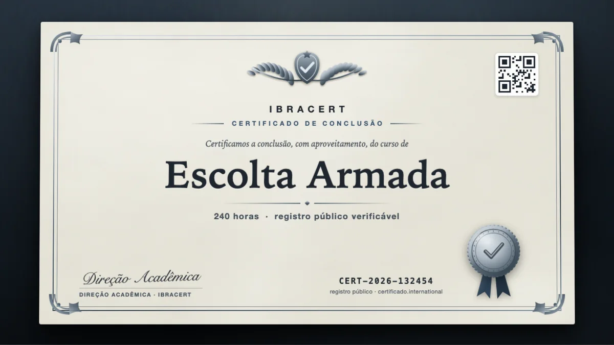 Capa do curso Escolta Armada