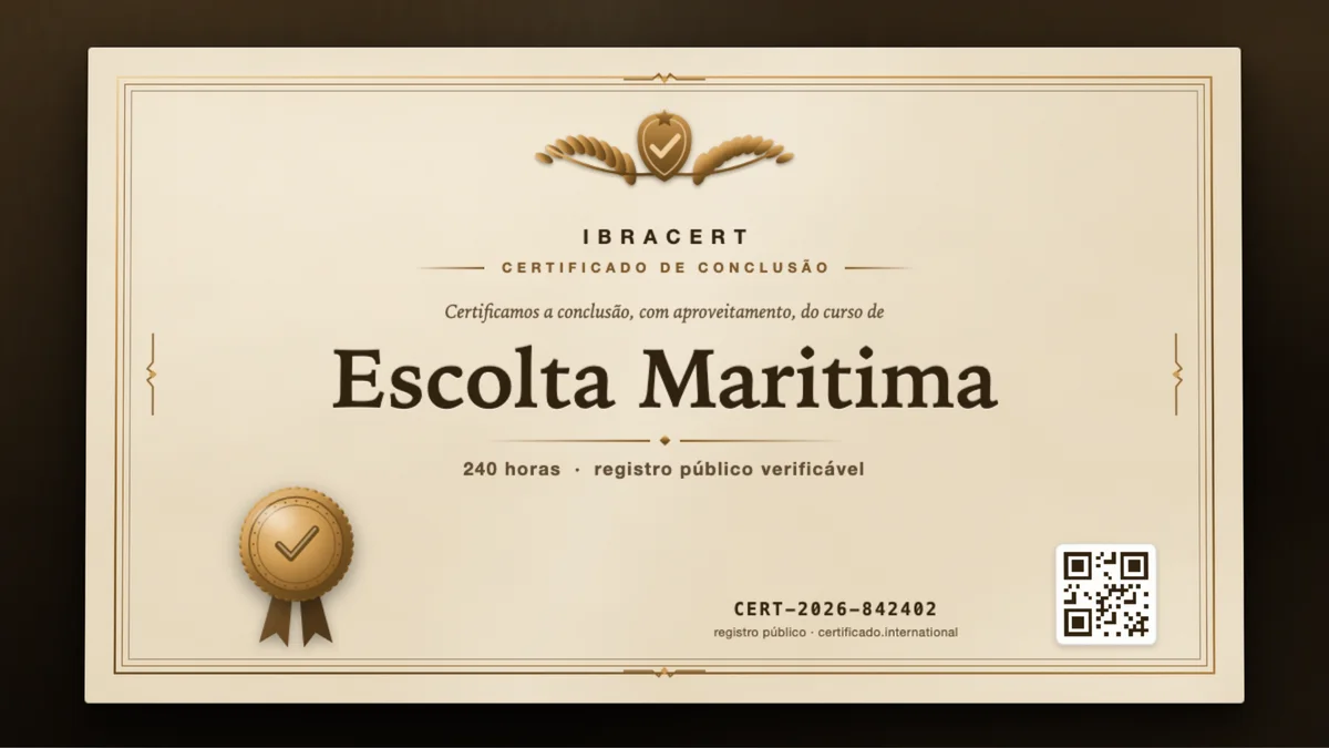 Capa do curso Escolta Maritima