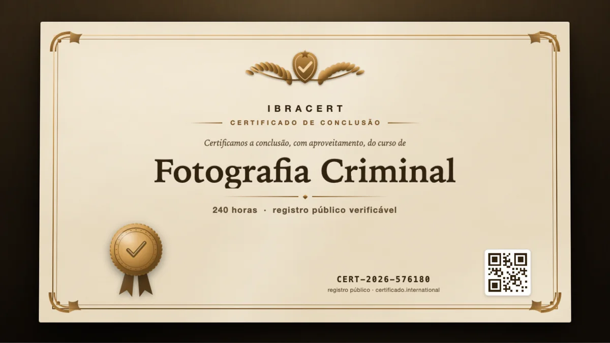 Capa do curso Fotografia Criminal
