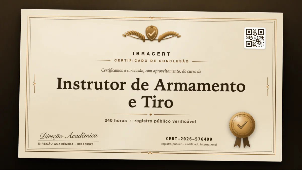 Capa do curso Instrutor de Armamento e Tiro