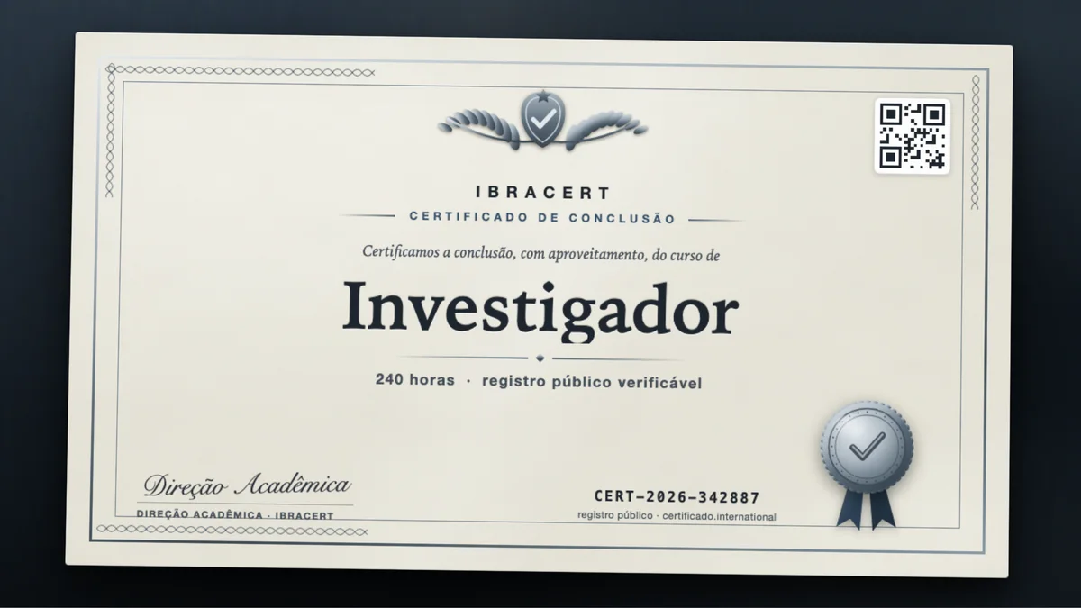 Capa do curso Investigador