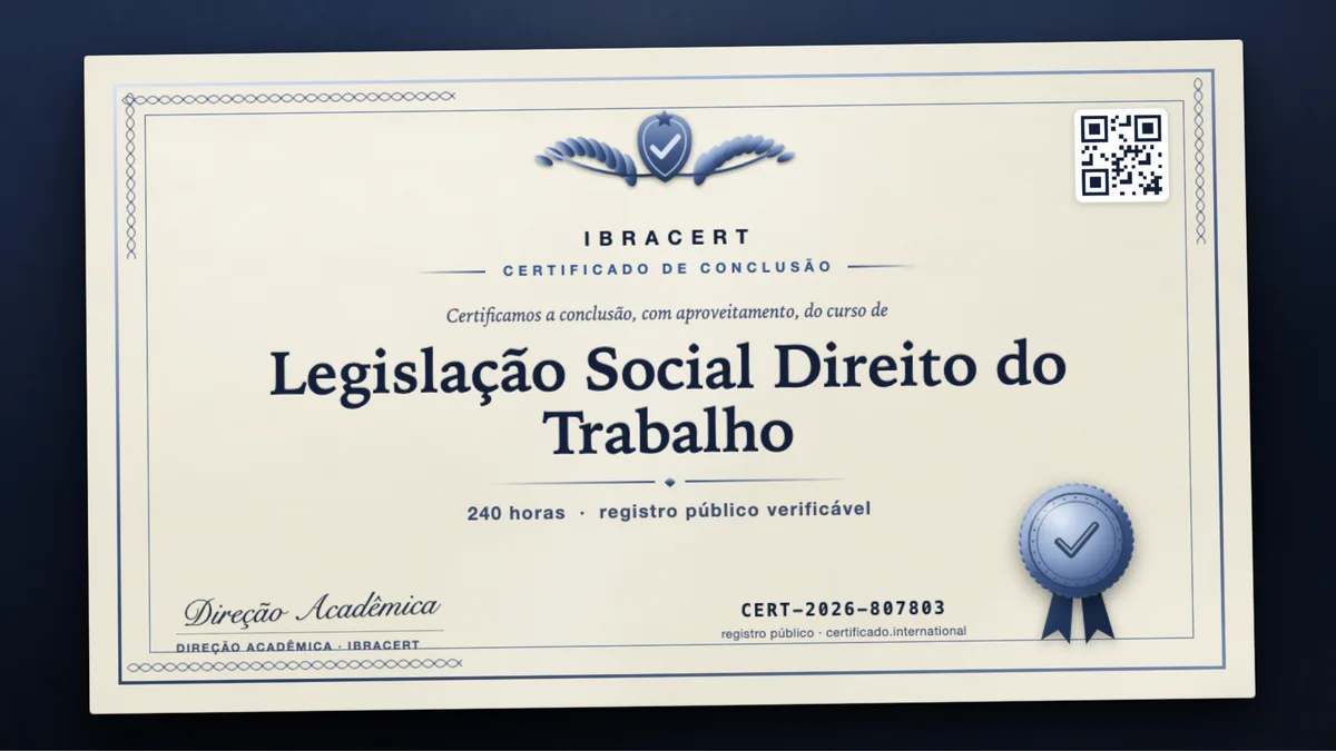 Capa do curso Legislação Social Direito do Trabalho