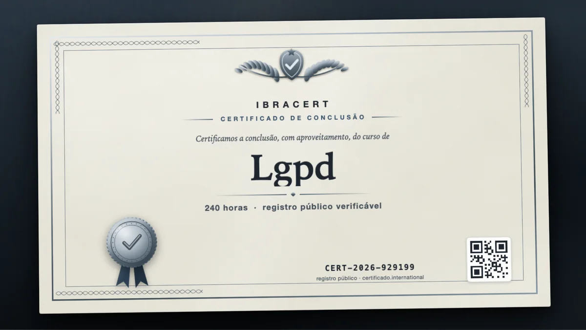 Capa do curso Lgpd