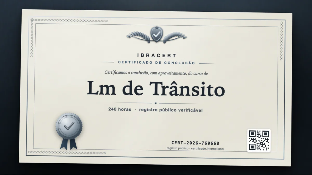 Capa do curso Lm de Trânsito