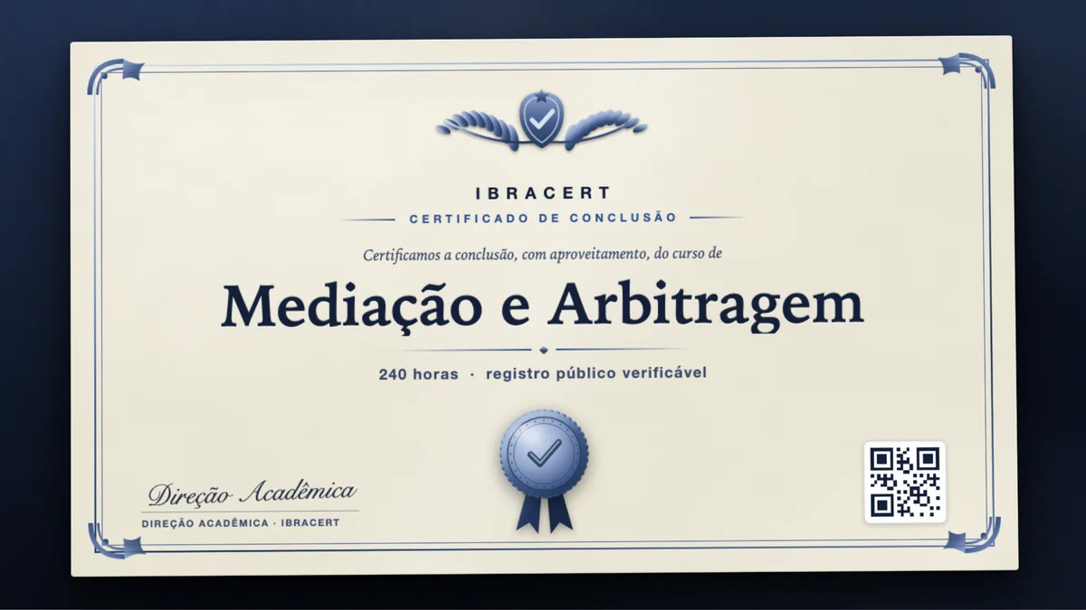 Capa do curso Mediação e Arbitragem