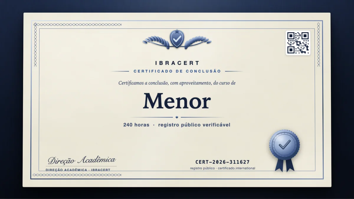 Capa do curso Menor