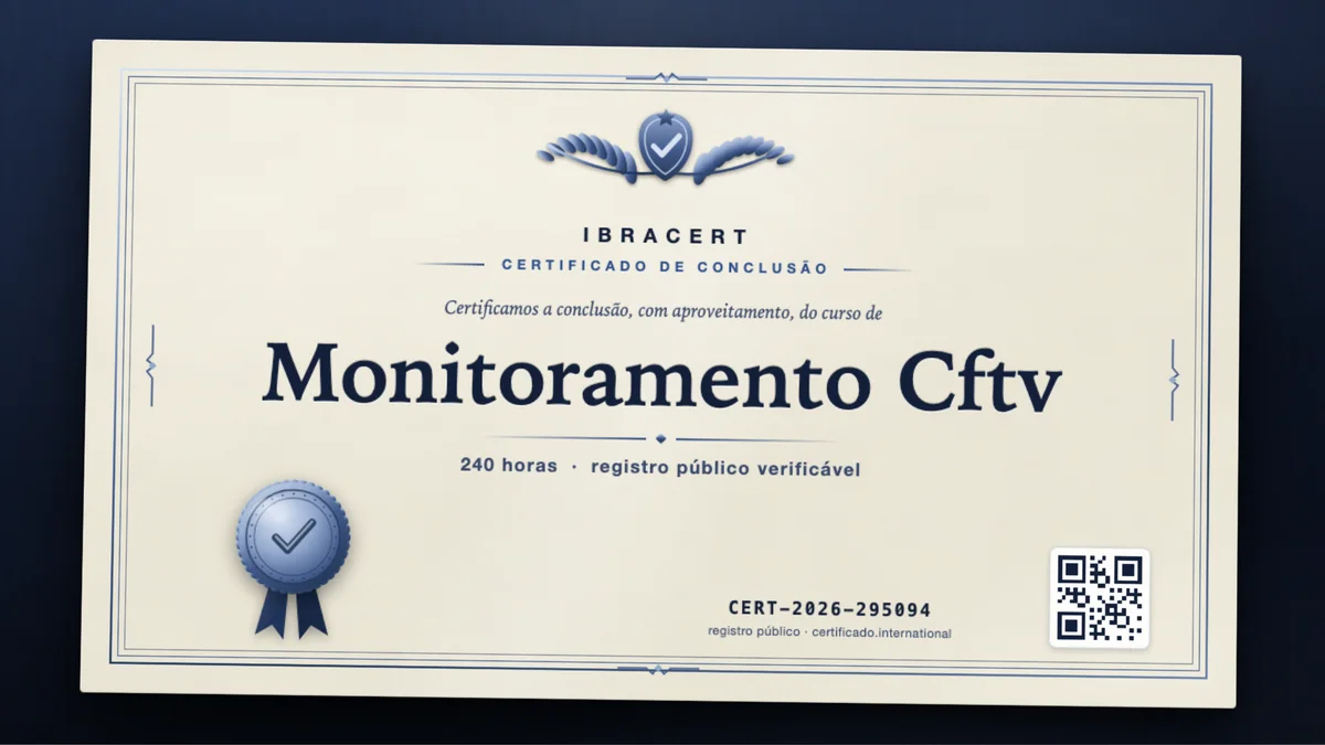 Capa do curso Monitoramento Cftv