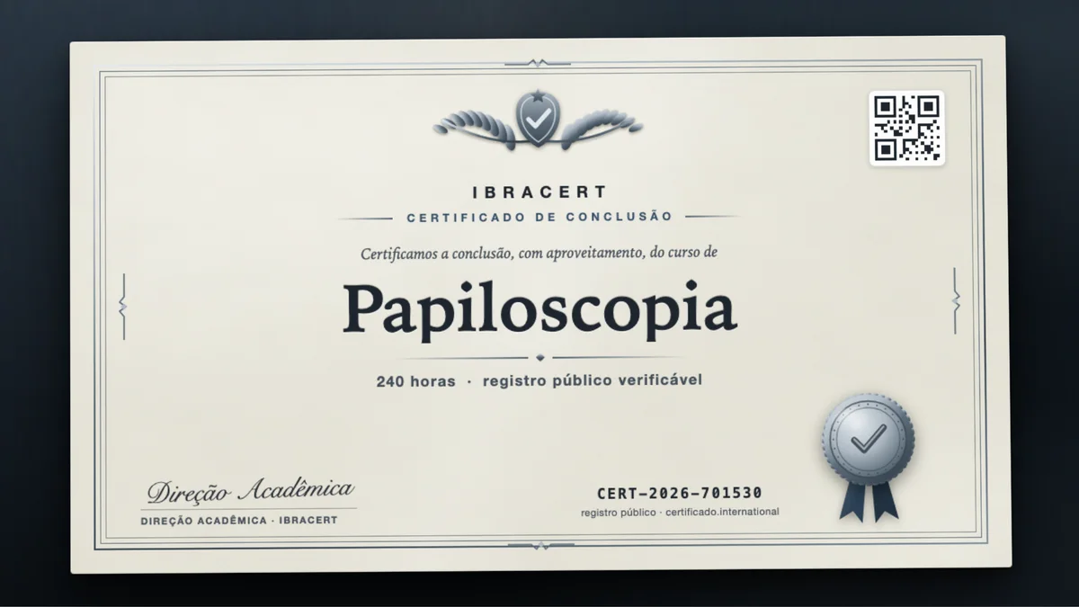 Capa do curso Papiloscopia