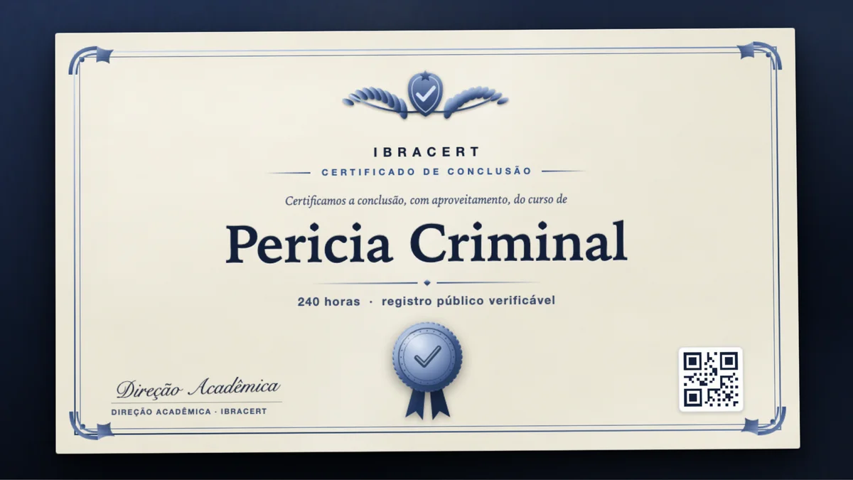 Capa do curso Pericia Criminal