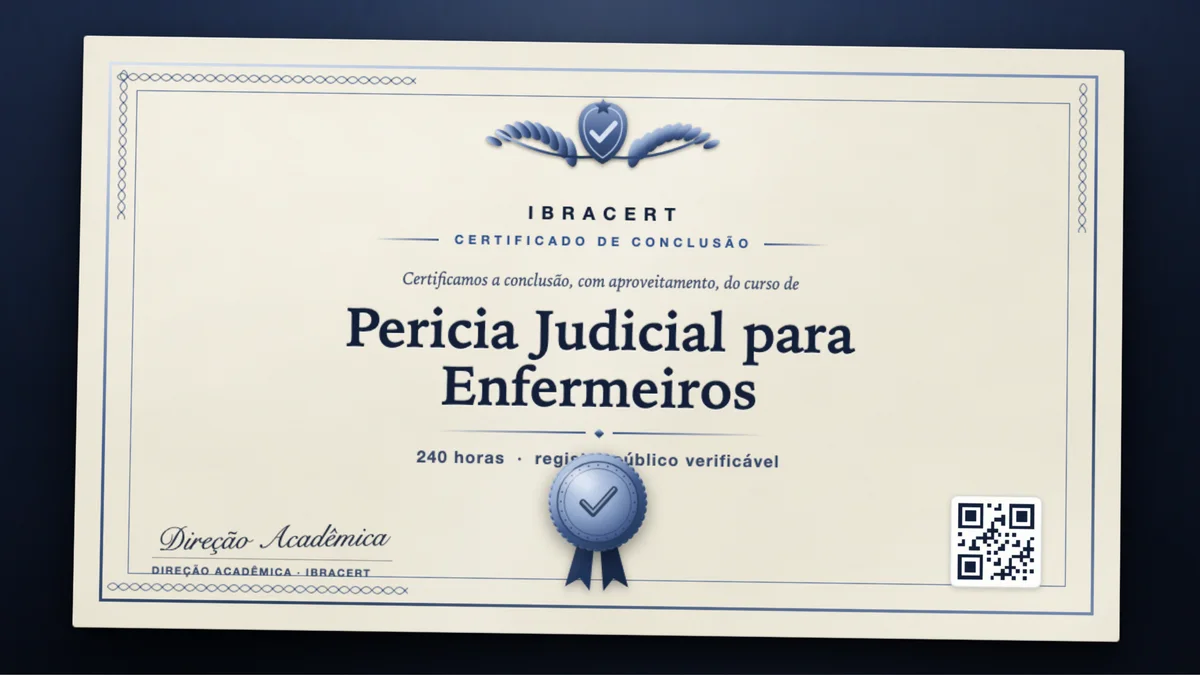 Capa do curso Pericia Judicial para Enfermeiros