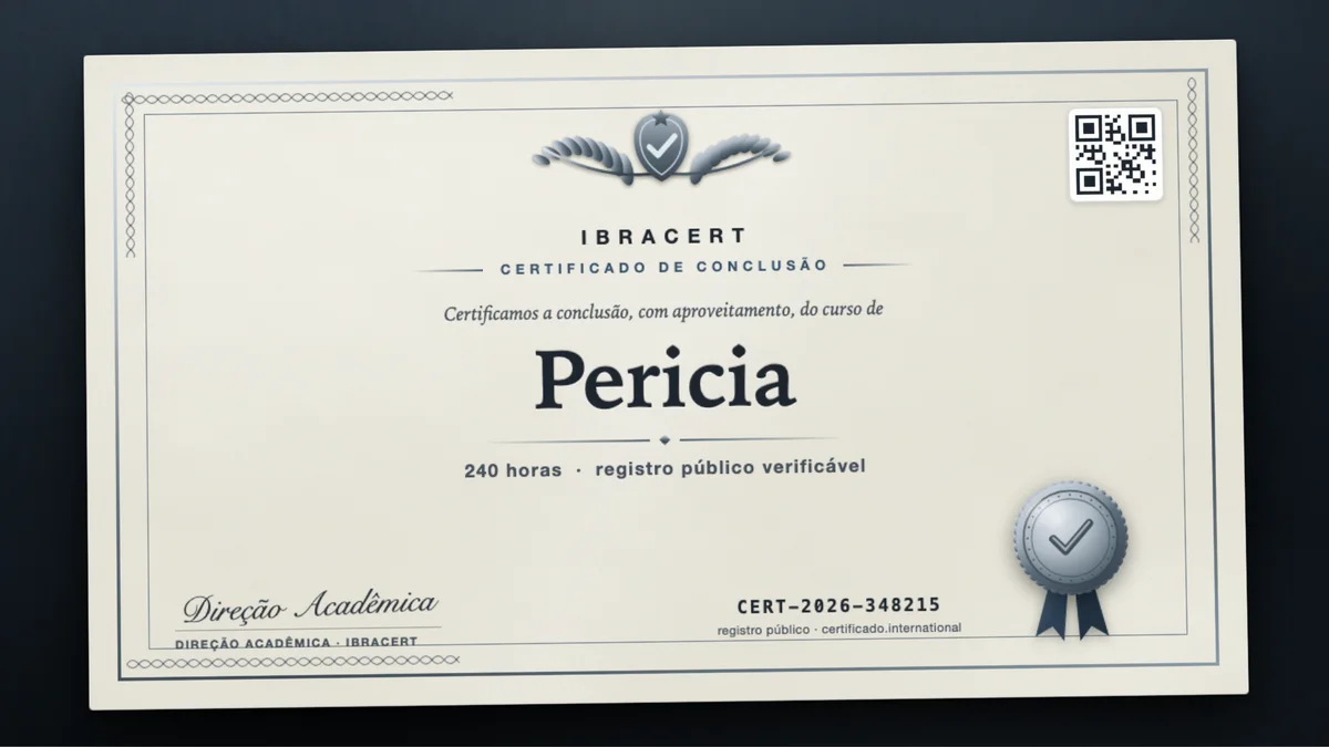Capa do curso Pericia