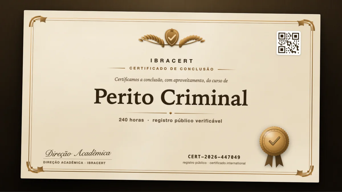 Capa do curso Perito Criminal